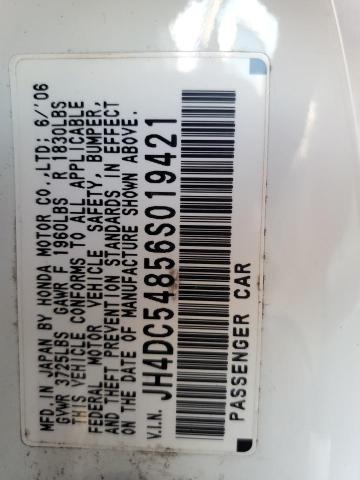 JH4DC54856S019421 - 2006 ACURA RSX თეთრი ფოტო 12