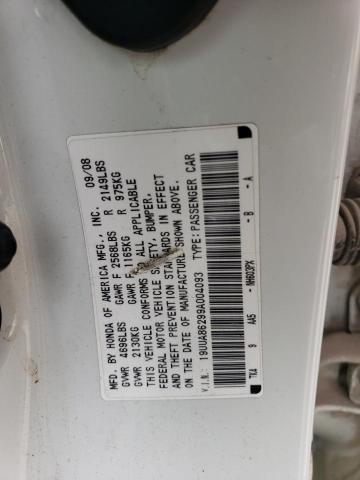 19UUA86299A004093 - 2009 ACURA TL WHITE photo 12