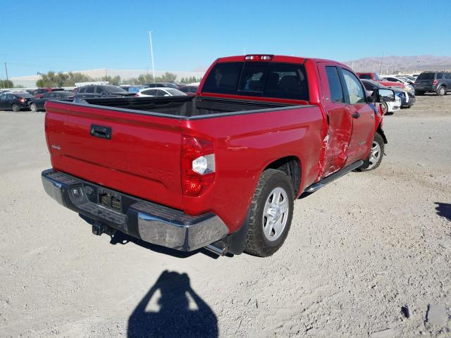 5TFUY5F12JX761208 - 2018 TOYOTA TUNDRA DOUBLE CAB SR/SR5 RED photo 4