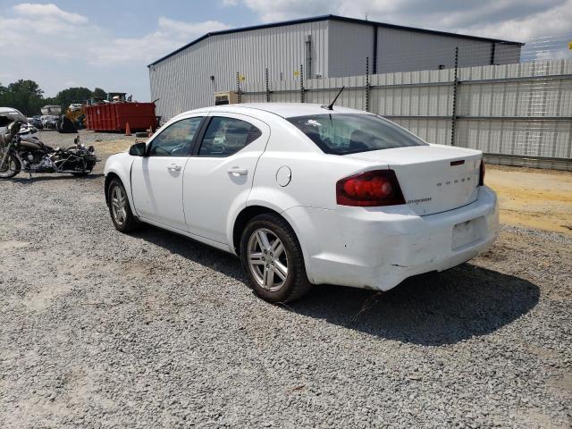 1C3CDZCB6CN196363 - 2012 DODGE AVENGER SXT WHITE photo 2