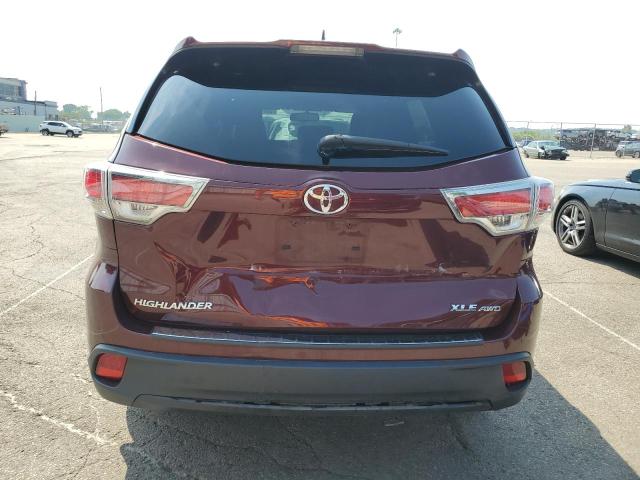 5TDJKRFH3GS351881 - 2016 TOYOTA HIGHLANDER XLE Bordo fotoğraf 6