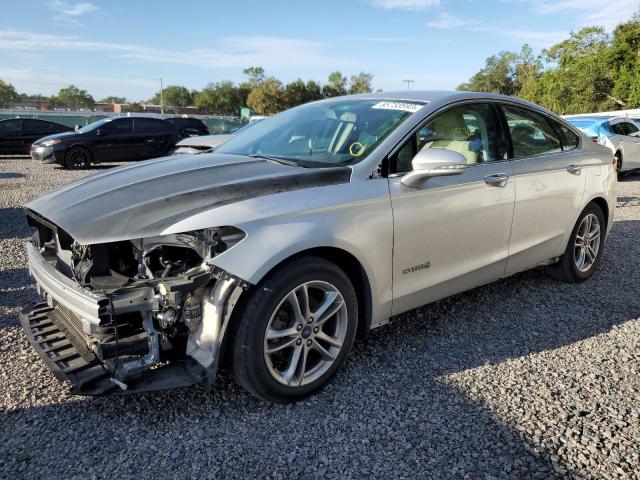 3FA6P0RU7FR283071 - 2015 FORD FUSION TITANIUM HEV SILVER photo 1