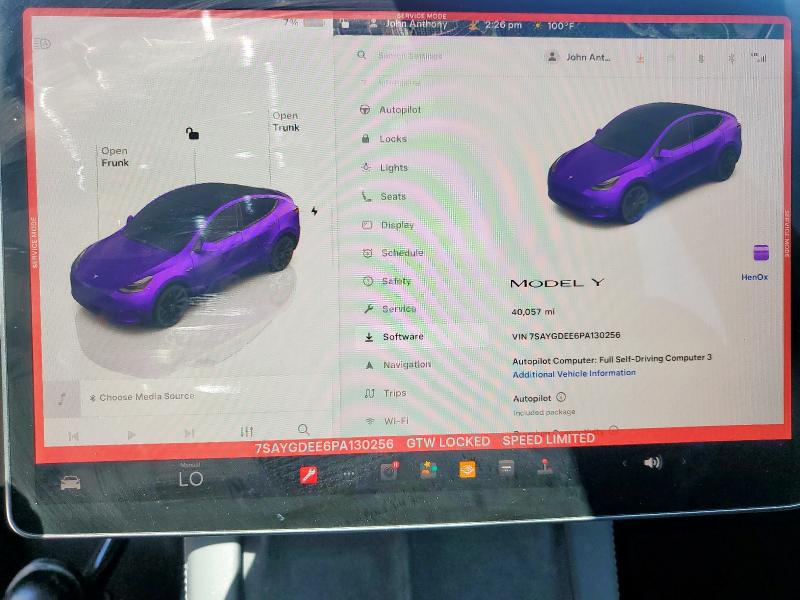 7SAYGDEE6PA130256 - 2023 TESLA MODEL Y 白色 照片 9