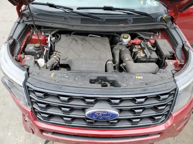 1FM5K8GT7HGE07830 - 2017 FORD EXPLORER SPORT RED photo 12