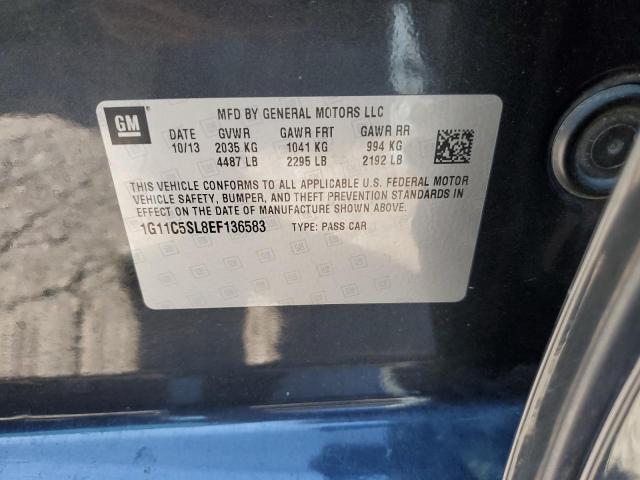 1G11C5SL8EF136583 - 2014 CHEVROLET MALIBU 1LT 灰色 照片 12