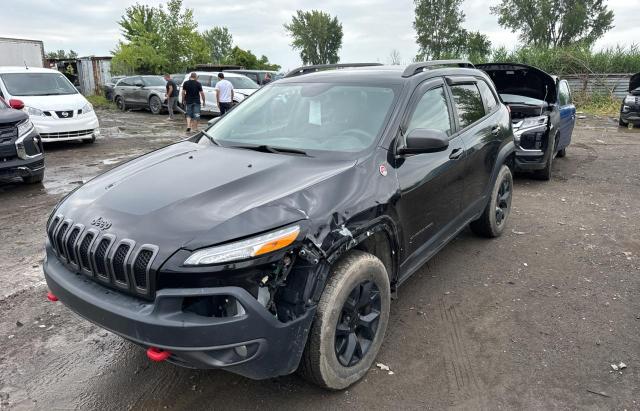 1C4PJMBS0FW520349 - 2015 JEEP CHEROKEE TRAILHAWK BLACK photo 2