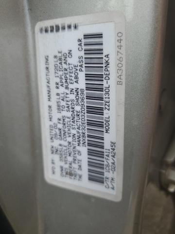 1NXBR32E03Z093698 - 2003 TOYOTA COROLLA CE 银色 照片 12