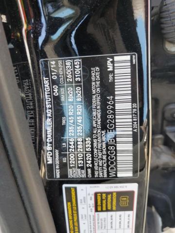 WDCGG8JB0EG289964 - 2014 MERCEDES-BENZ GLK 350 4MATIC BLACK photo 14