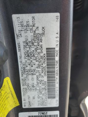 5TFJU4GN2EX054268 - 2014 TOYOTA TACOMA DOUBLE CAB PRERUNNER GRAY photo 12