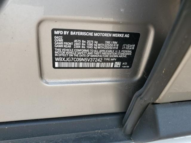 WBXJG7C09N5V37242 - 2022 BMW X1 SDRIVE28I SILVER photo 13