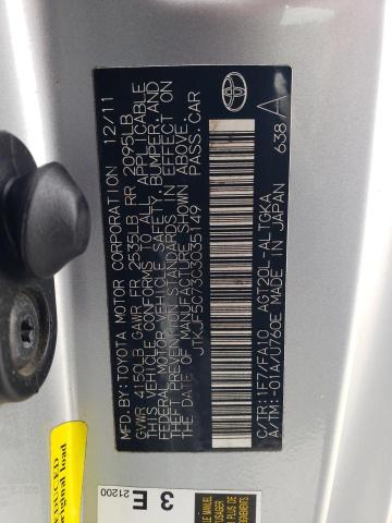 JTKJF5C73C3035149 - 2012 TOYOTA SCION TC فضي صورة 12