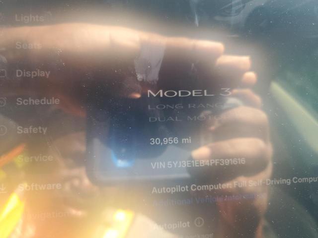 5YJ3E1EB4PF391616 - 2023 TESLA MODEL 3 Գրաֆիտ լուսանկար 9