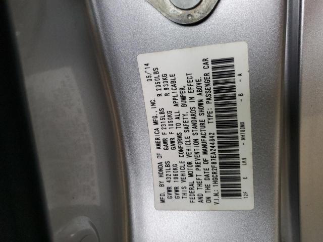 1HGCR2F87EA244842 - 2014 HONDA ACCORD EXL SILVER photo 12