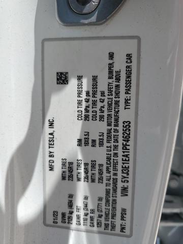 5YJ3E1EA1PF462553 - 2023 TESLA MODEL 3 თეთრი ფოტო 13