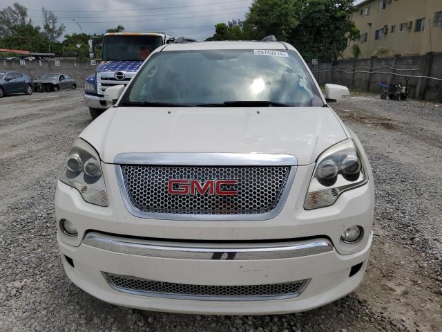 1GKKRTED2BJ285703 - 2011 GMC ACADIA DENALI WHITE photo 5