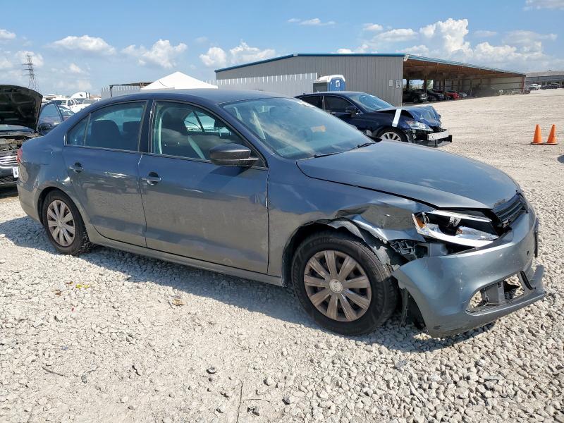 3VW2K7AJ6EM360605 - 2014 VOLKSWAGEN JETTA BASE GRAY photo 4