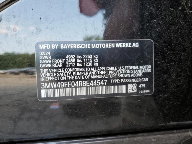 3MW49FF04R8E44547 - 2024 BMW M340XI BLACK photo 12