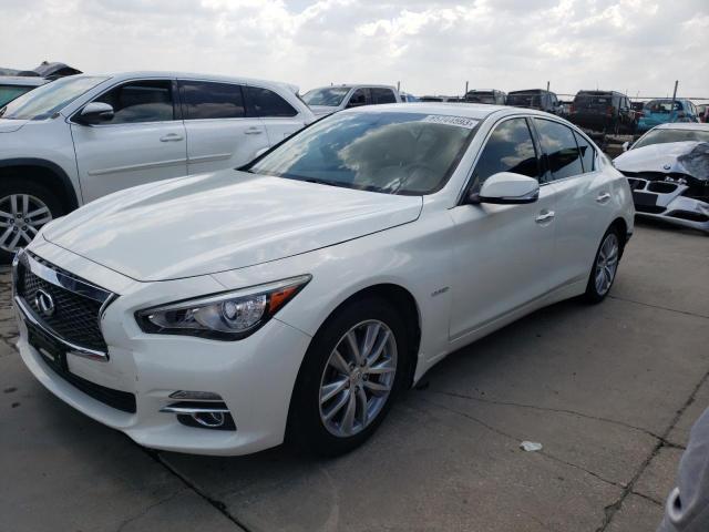 JN1AV7AP2FM790805 - 2015 INFINITI Q50 HYBRID PREMIUM WHITE photo 1