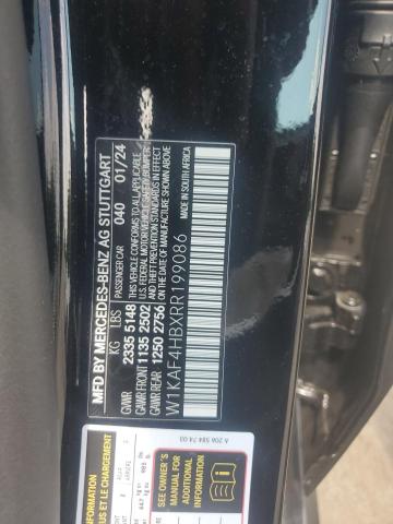 W1KAF4HBXRR199086 - 2024 MERCEDES-BENZ C 300 4MATIC BLACK photo 12