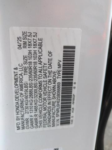 5FNRL6H62SB066869 - 2025 HONDA ODYSSEY EXL WHITE photo 14