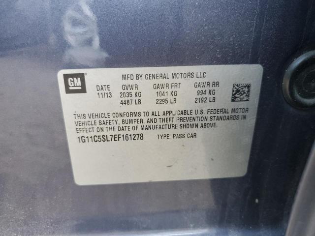 1G11C5SL7EF161278 - 2014 CHEVROLET MALIBU 1LT BLUE photo 12