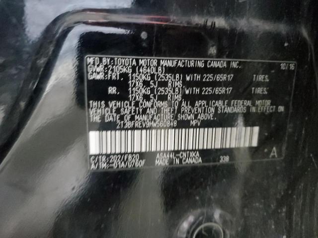 2T3BFREV9HW560848 - 2017 TOYOTA RAV4 LE Schwarz Foto 13