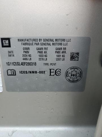 1G11C5SL4EF286318 - 2014 CHEVROLET MALIBU 1LT TAN photo 12