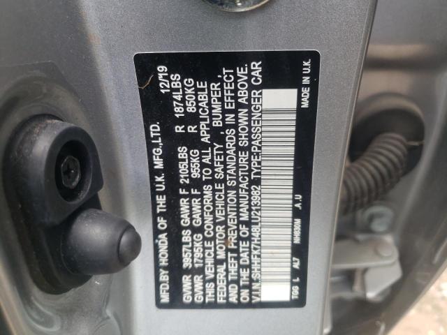 SHHFK7H48LU213982 - 2020 HONDA CIVIC SPORT 银色 照片 13