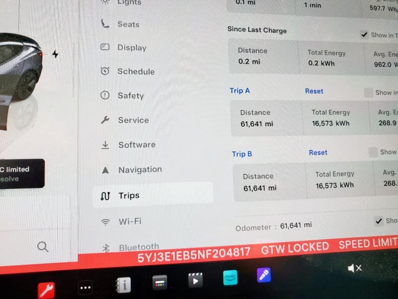 5YJ3E1EB5NF204817 - 2022 TESLA MODEL 3 ნაცრისფერი ფოტო 9