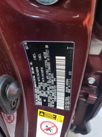 5TDBGRFH1KS061301 - 2019 TOYOTA HIGHLANDER HYBRID BURGUNDY photo 13