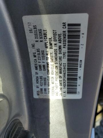 1HGCR2F54HA254433 - 2017 HONDA ACCORD SPORT Күміс фото 12