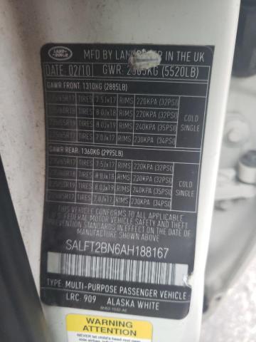 SALFT2BN6AH188167 - 2010 LAND ROVER LR2 HSE TECHNOLOGY BEIGE photo 13