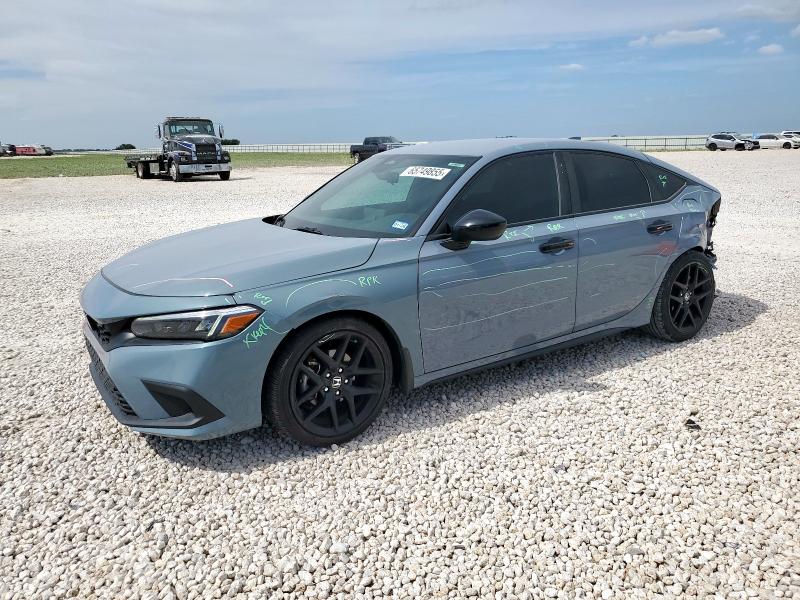 19XFL2H84NE010777 - 2022 HONDA CIVIC SPORT BLUE photo 1