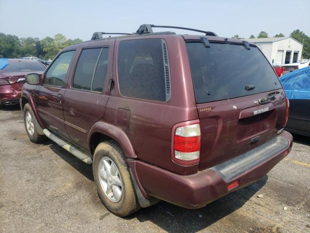 JN8DR07X01W513763 - 2001 NISSAN PATHFINDER LE მუქწითელი ფოტო 2