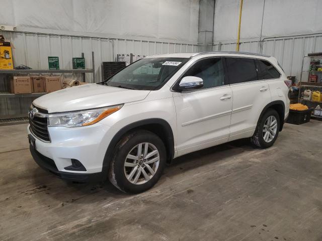 5TDJKRFH9ES029467 - 2014 TOYOTA HIGHLANDER XLE WHITE photo 1