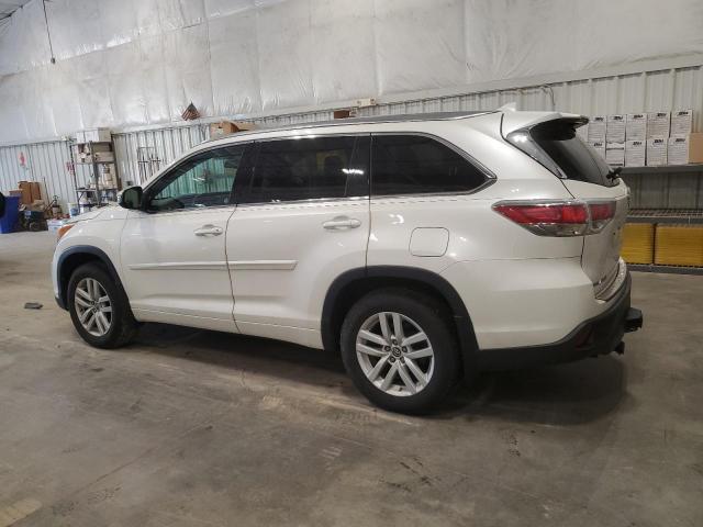 5TDJKRFH9ES029467 - 2014 TOYOTA HIGHLANDER XLE WHITE photo 2