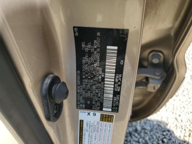 JTEGD21A150128594 - 2005 TOYOTA HIGHLANDER BEIGE photo 12