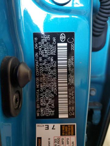 JTDKARFP8J3081862 - 2018 TOYOTA PRIUS PRIM 蓝色 照片 14