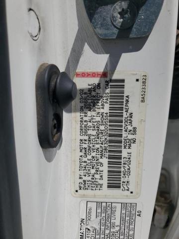 JTDBE32K320095554 - 2002 TOYOTA CAMRY LE WHITE photo 12
