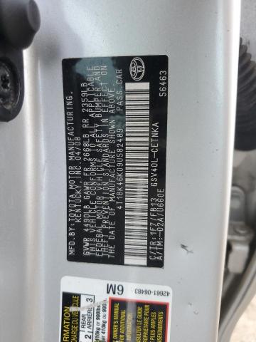 4T1BK46K09U582489 - 2009 TOYOTA CAMRY SE SILVER photo 12