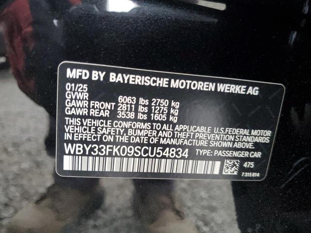WBY33FK09SCU54834 - 2025 BMW I5 EDRIVE 40 BLACK photo 12