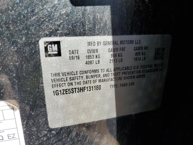 1G1ZE5ST3HF131180 - 2017 CHEVROLET MALIBU LT GRAY photo 13