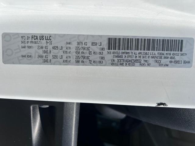 3C6TRVAGXHE509552 - 2017 RAM PROMASTER 1500 STANDARD WHITE photo 13