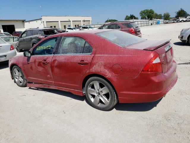 3FAHP0KC1AR248450 - 2010 FORD FUSION SPORT RED photo 2