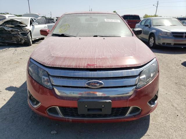 3FAHP0KC1AR248450 - 2010 FORD FUSION SPORT RED photo 5