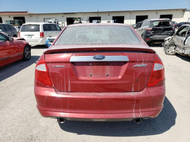 3FAHP0KC1AR248450 - 2010 FORD FUSION SPORT RED photo 6