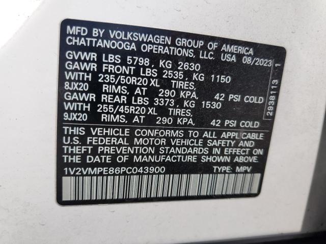 1V2VMPE86PC043900 - 2023 VOLKSWAGEN ID.4 PRO S Biały zdjęcie 13