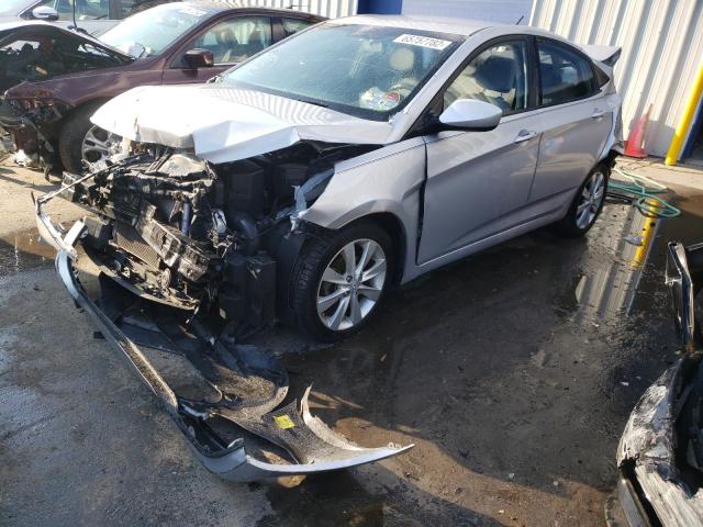 KMHCU4AE4EU666518 - 2014 HYUNDAI ACCENT GLS SILVER photo 2