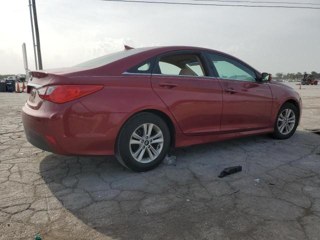 5NPEB4ACXEH946990 - 2014 HYUNDAI SONATA GLS RED photo 3