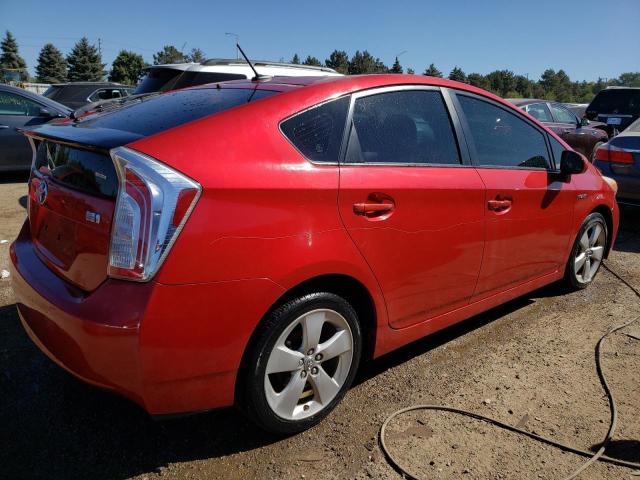 JTDKN3DU2D0341138 - 2013 TOYOTA PRIUS RED photo 3